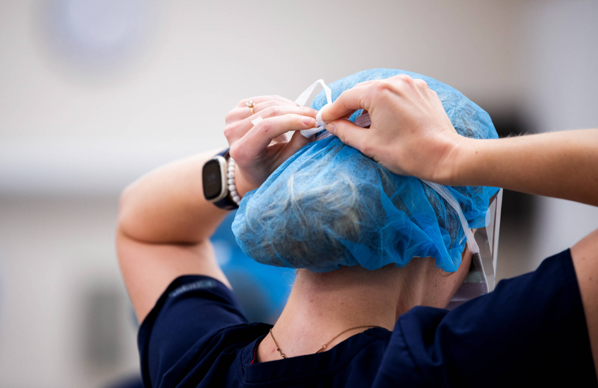 Clinical Applications III, combined lab with Traverse City in Allied Health Sciences(Photo releases on file)